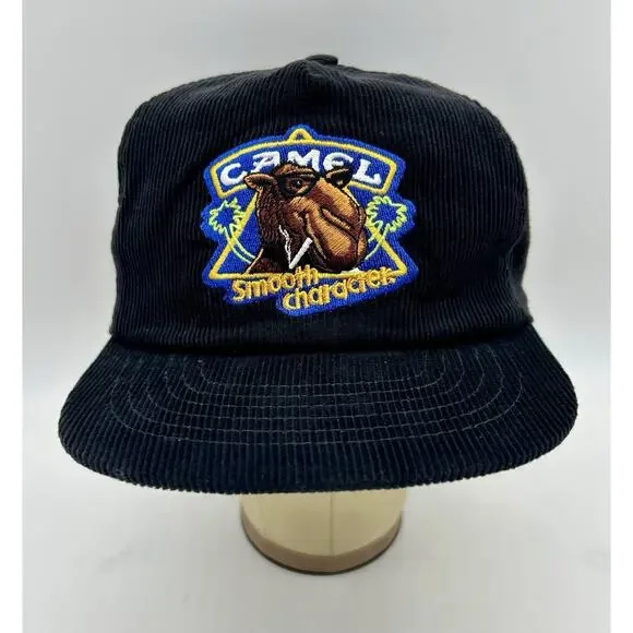 Vintage Joe Camel Cigarette Smooth Character Corduroy Snapback Cap Hat Taiwan - Picture 3 of 9